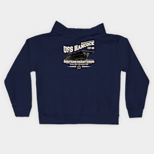 USS HANCOCK CV-19 aircraft carrier veterans Kids Hoodie